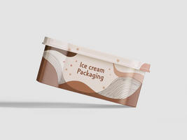 Mockup container food presentation design psd