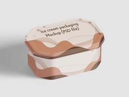 Top side view container mockup editable psd