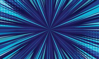 Abstract radial blue rays retro background vector