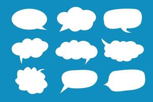 Speech bubble icon set to communication geometric graphic element. vector