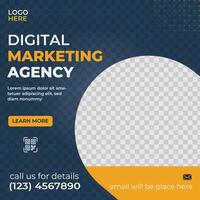 Modern creative social media template design for business agency vector