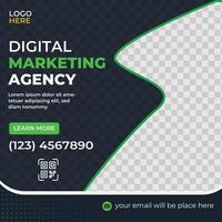 Modern social media template design on digital marketing agency vector