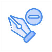 A pen and a paper with a circle around it vector