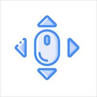 Mouse icon with arrows and arrows vector