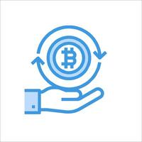 Bitcoin icon illustration vector
