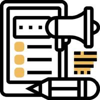 A smartphone with a pen and a microphone icon vector