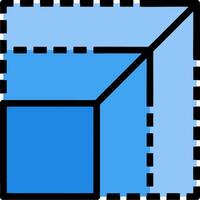 A blue square with a square in the middle vector