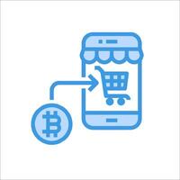 Bitcoin payment icon vector