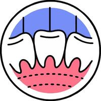A tooth with a crown and a tooth with a crown vector