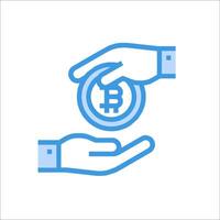 Bitcoin icon illustration vector