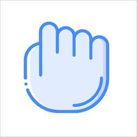 A hand gesture icon with a finger pointing up vector