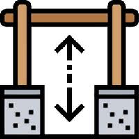 A shovel and a shovel with an arrow pointing up vector