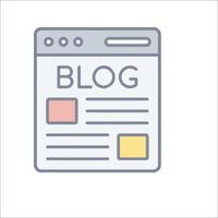 Blog icon with a white background vector
