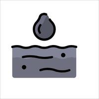 A black and white illustration of a drop of water vector