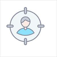 A person is in the center of a circle with arrows vector