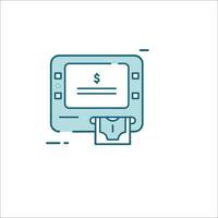A machine with a dollar sign on it vector