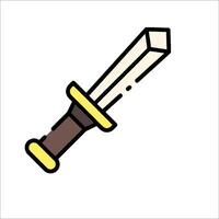 sword icon for mobile vector