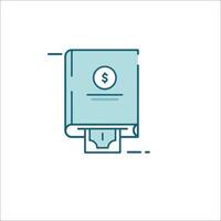 A book with a dollar sign on it vector