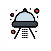 Alien spaceship icon illustration vector