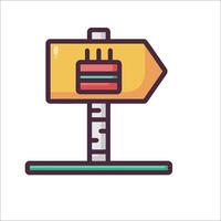 A sign with a hamburger on it vector