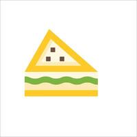 A slice of pizza with a slice of cheese on top vector