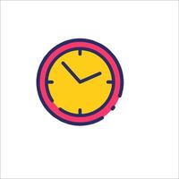 A clock icon on a white background vector