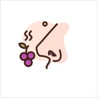 A person with a nose and a grape on it vector