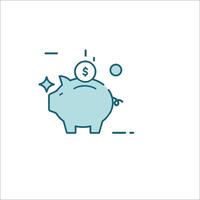 A piggy bank with a dollar sign on it vector