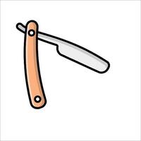 A razor with a handle on a white background vector
