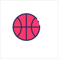 A basketball ball is shown on a white background vector