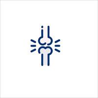 A blue and white logo for a company that makes a joint vector