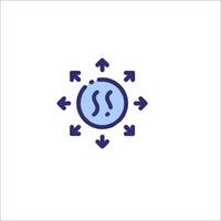 A circle with arrows around it vector