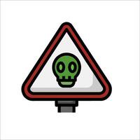 A skull and crossbones sign on a white background vector