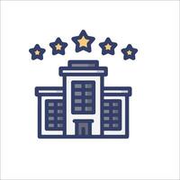 A building with stars on it vector