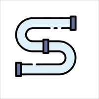 A pipe with a letter s on it vector