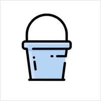 A bucket icon on a white background vector