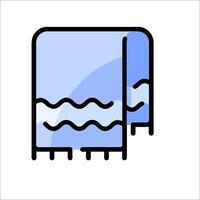 A towel with waves on it icon vector