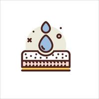 A cake with a drop of water on it vector