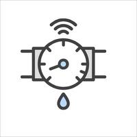 A clock with a drop of water on it vector
