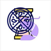 A purple hourglass with a sign that says 5 minutes vector