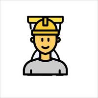 A man wearing a helmet with a hat on his head vector