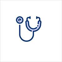 A blue stethoscope icon on a white background vector
