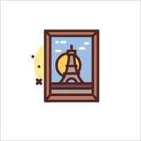 The eiffel tower in paris icon vector