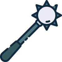 A cartoon wand with a star on it vector