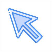 A blue arrow pointing to the left on a white background vector