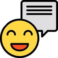Chat emoticon icon vector
