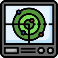 A computer screen with a target on it vector