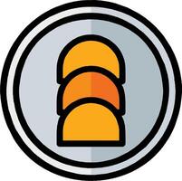 A traffic light icon with orange and yellow circles vector