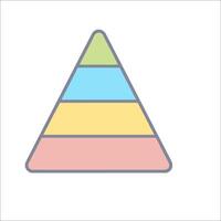 A pyramid with different colors on it vector