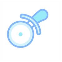 A blue pacifier icon on a white background vector